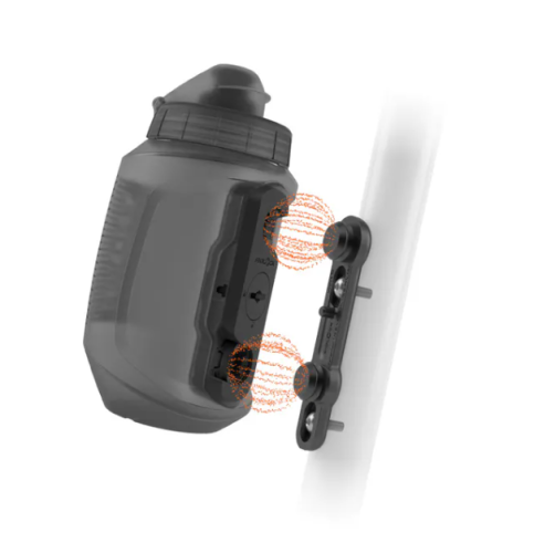 Fidlock TWIST Drikkeflaske 550ml kompakt + Sykkelbase, Sort/Gjennomsiktig